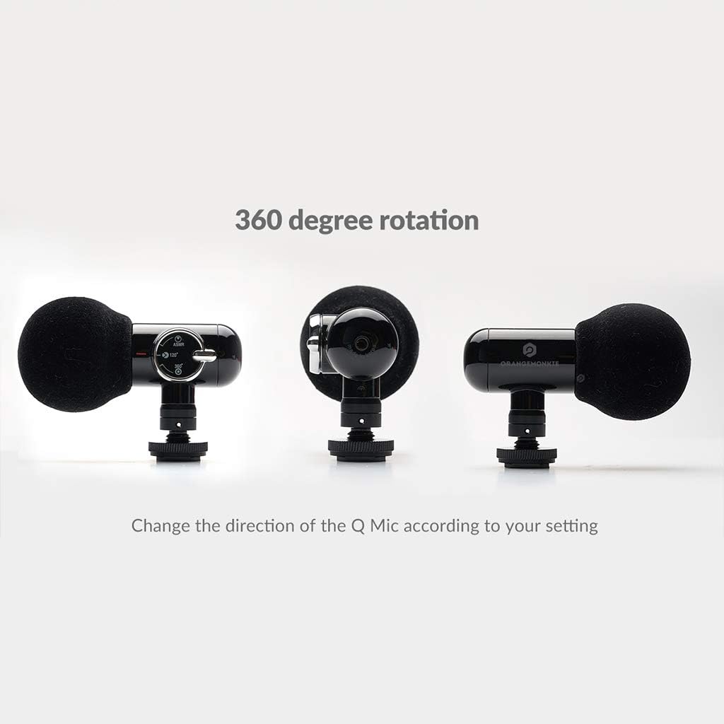 Q-Mic (Smartphone, DSLR-Videoaufnahme-Set für YouTube, TikTok, Vlogging, Filmemacher/ASMR Direct Omn