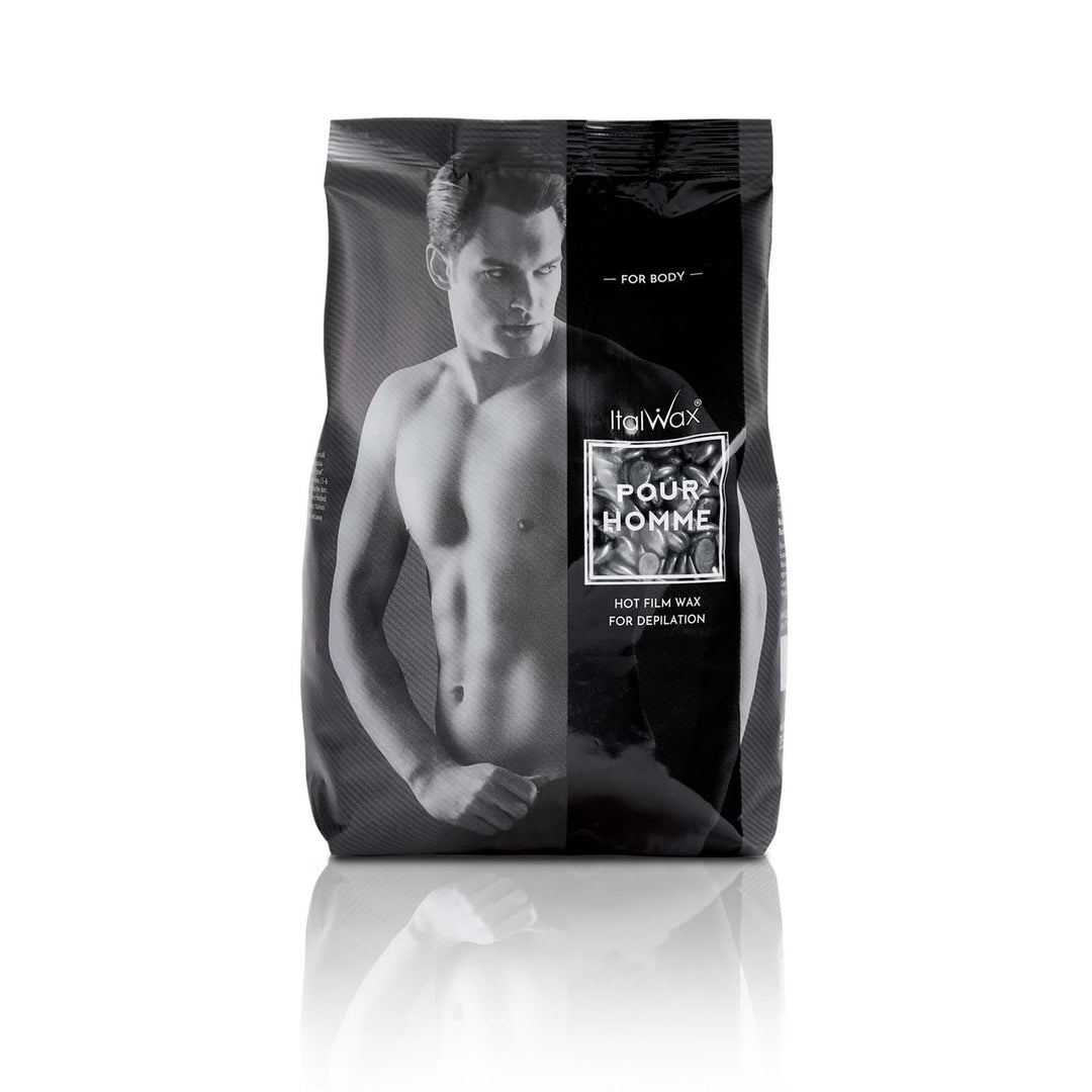 Italwax Pour Homme - 1kg - Waxing perlen für Haarentfernung - Natürliche Formulierung für alle Hautt