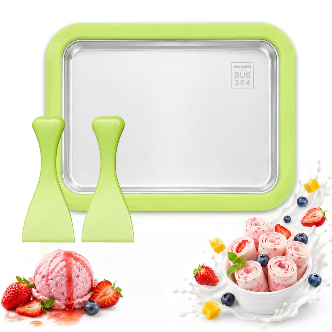 Eisplatte zum Eis Machen, Kommt mit 2 Spateln Ice Cream Machine, Ice Rolls Maschine, Eisenrollmaschi