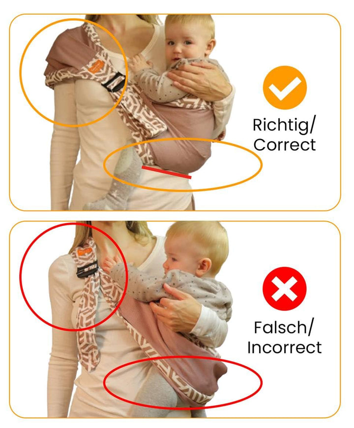 GUBBY GUPS® Ergonomische praktische Babytrage V1.0 für schnelle Einsätze von Family-Land.de® - Trage