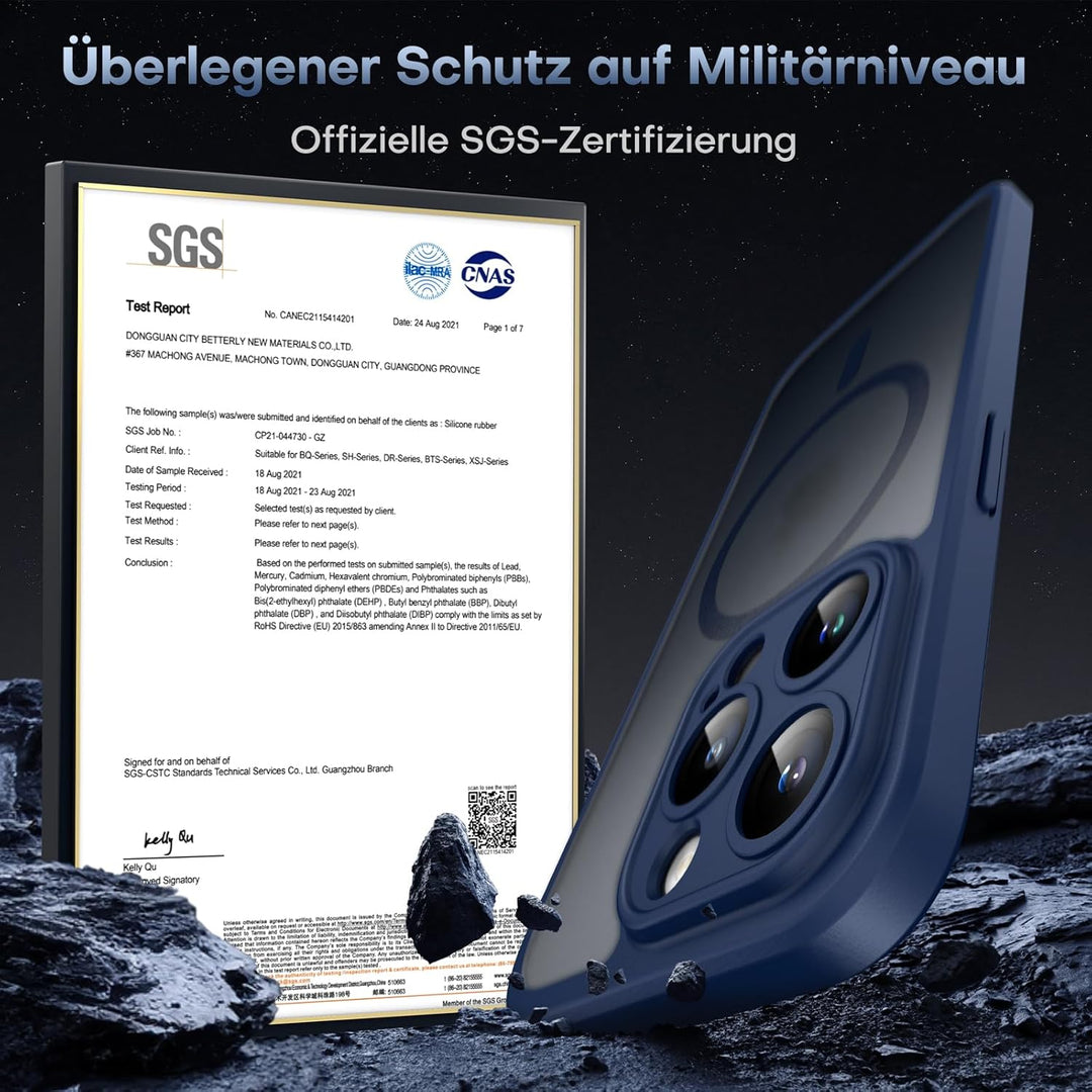 TOCOL 3 in 1 für iPhone 14 Pro Max Hülle für Magsafe, mit 2 Schutzglas, Vollständiger Kameraschutz S