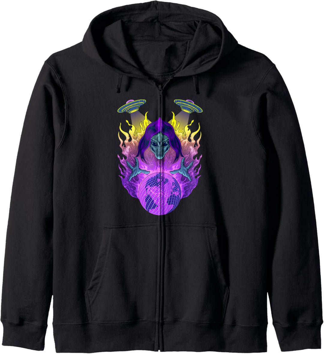 Aliens Rule the World Ufo - Sad Aesthetic Edgy Streetwear Kapuzenjacke