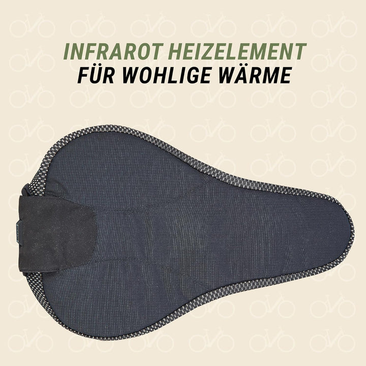 Prophete Fahrradsattelbezug, Sattelheizkissen, Wärme durch leistungsstarkes Infrarot-Heizelement, Gr