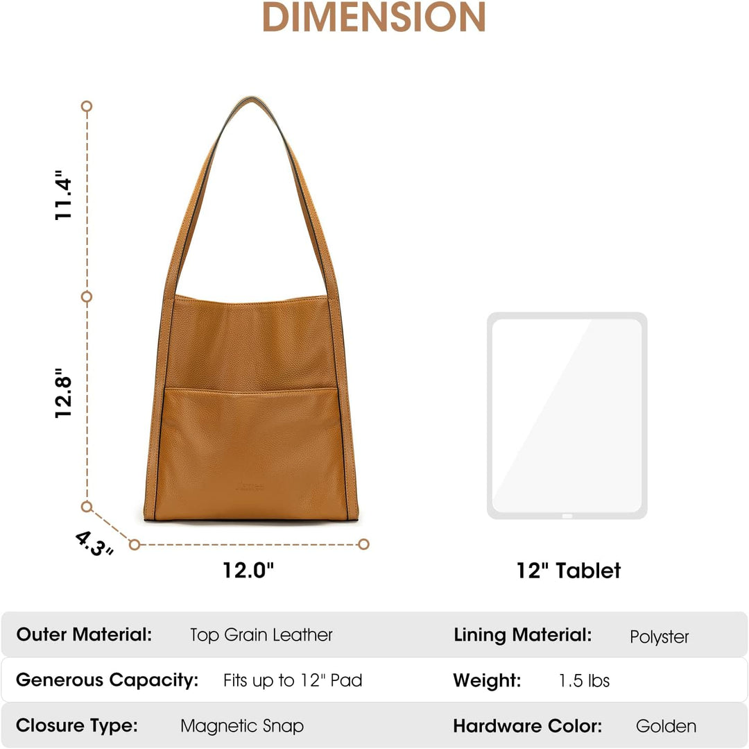 Kattee Damen Tragetaschen Echtes Leder Tote Handtaschen Weich Geldbörsen Umhängetaschen Reiseeinkäuf