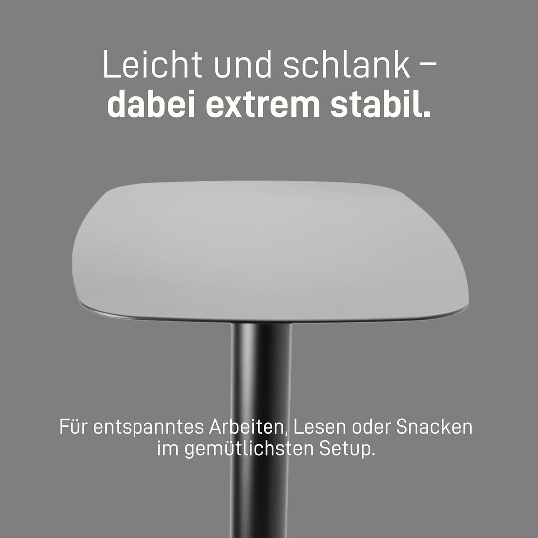 Natural Goods Berlin 1x Beistelltisch Lucia - Laptop Beistelltisch Metall Schwarz - Laptoptisch Für