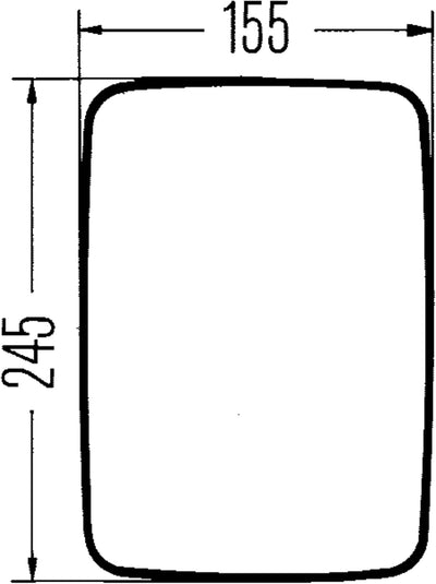 HELLA - Aussenspiegel - schwarz - Breite: 245mm - Höhe: 155mm - beidseitig - 8SB 501 137-031