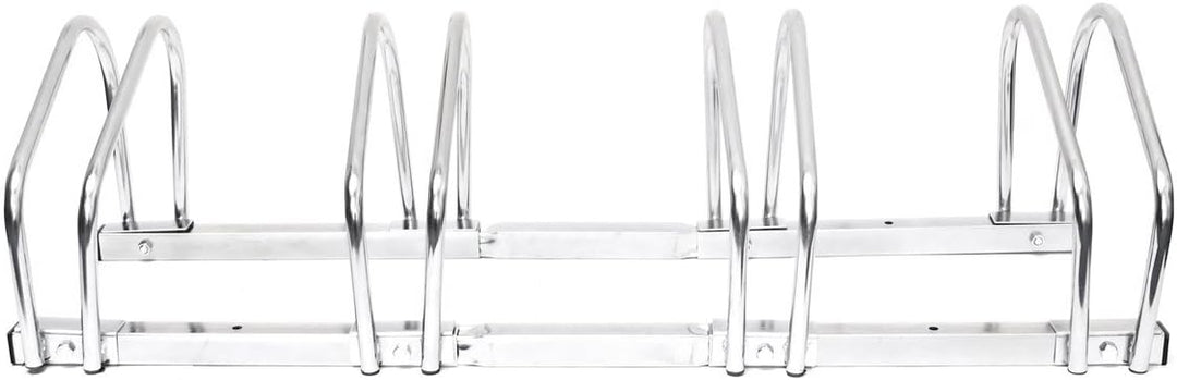 Relaxdays Fahrradständer, Für 4 Fahrräder, Boden- und Wandmontage, Mehrfachständer, HBT: ca. 26 x 10