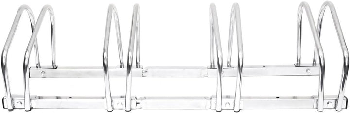 Relaxdays Fahrradständer, Für 4 Fahrräder, Boden- und Wandmontage, Mehrfachständer, HBT: ca. 26 x 10