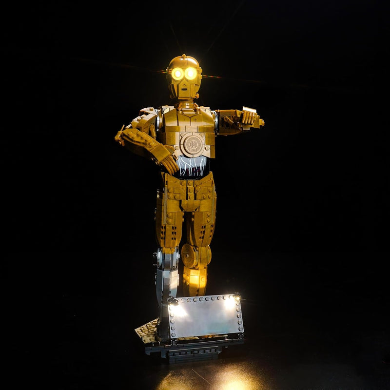 LocoLee Licht Kompatibel mit Lego Star Wars 75398 C-3PO, Nur Lichter Set - Kein Modell, Licht Beleuc