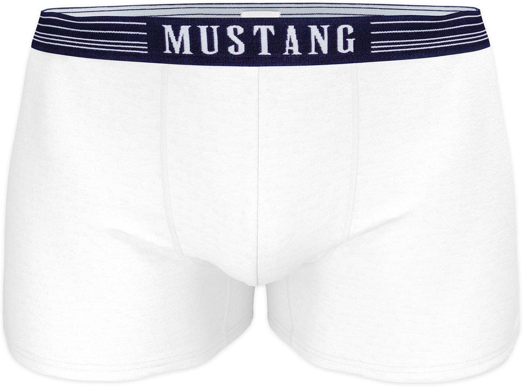 Mustang 3er Pack - Herren Boxershorts aus Baumwolle, Unterhosen für Männer, Navy/Weiss/Rot