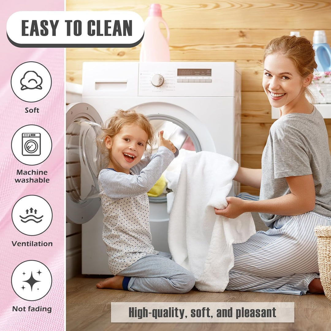 Hausbett Himmel 2er Set aus Voile, Betthimmel und Bettvorhang für Kinderbett, Kinderzimmer Deko für