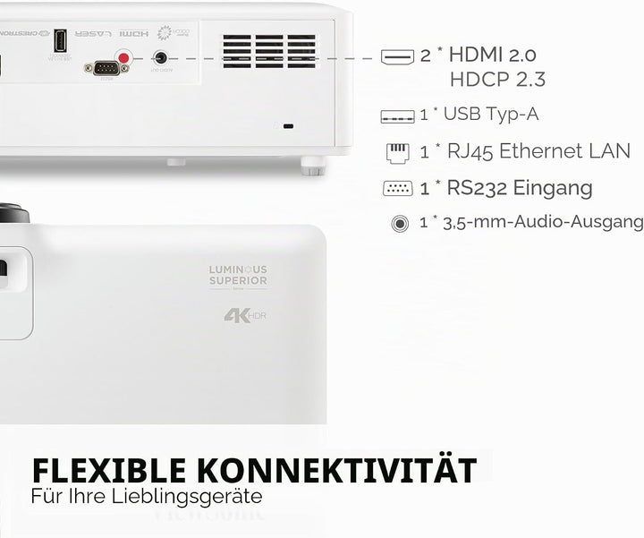 Viewsonic Beamer LS901-4K 5500 Lumen UHD Laser DLP