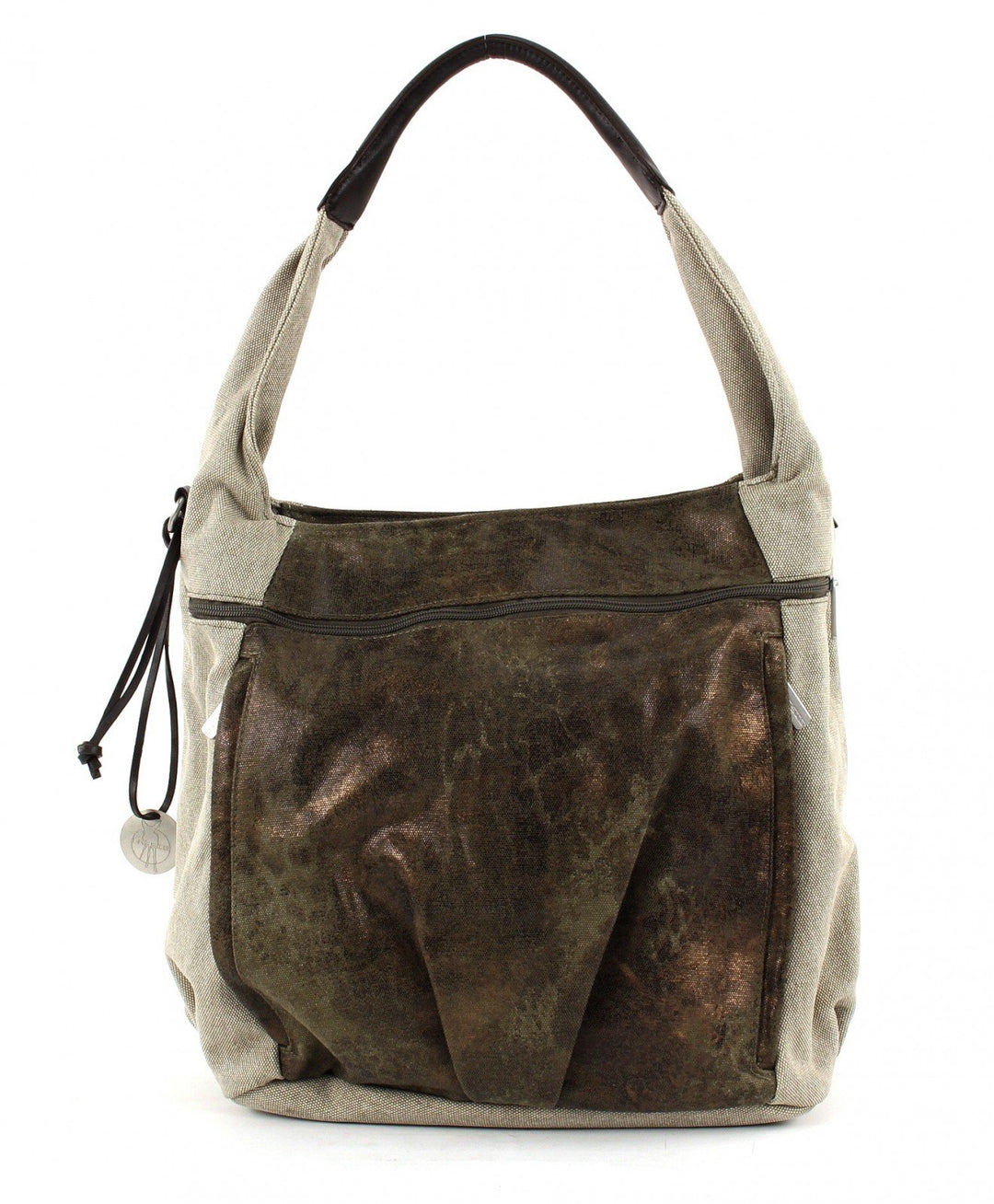 LÄSSIG Baby Wickeltasche Babytasche Stylische Tasche inkl. Wickelzubehör/Casual Hobo Bag olive / bei
