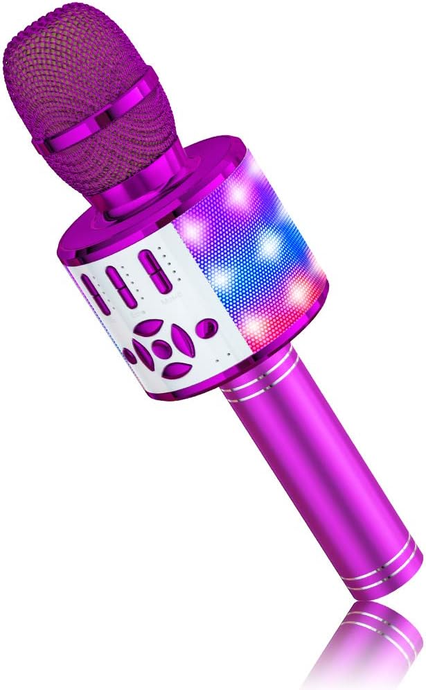 BONAOK Magic Sing Karaoke Mikrofon, Kinder, 4 in 1 Microphone, Drahtloses Bluetooth für die Zuhause
