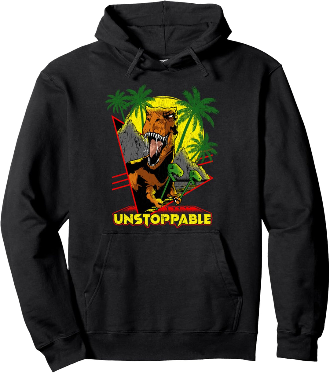 Unstoppable TRex Funny Short Dinosaur Arms Joke Pullover Hoodie