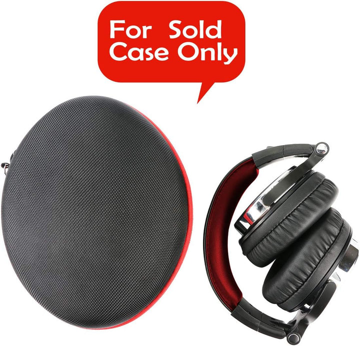 Khanka Hart Kopfhörer Tasche Für OneOdio DJ Kopfhörer Over-Ear Headset, Nur Tasche. (Rot Reissversch