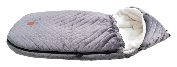 Kaiser 65673 X-LARGE VELVET HOODY, Kinderwagen Fusssack (grey), grey