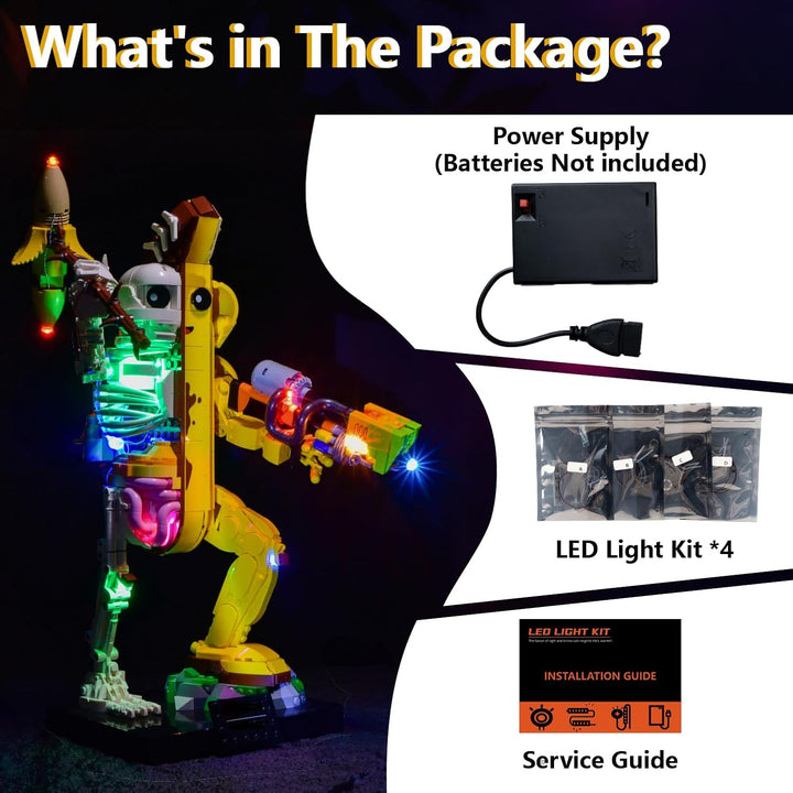LED-Beleuchtungsset für LEGO Fortnite Peely Bone 77072, Lichtkit für Baumodell (ohne Bausatz, nur Li