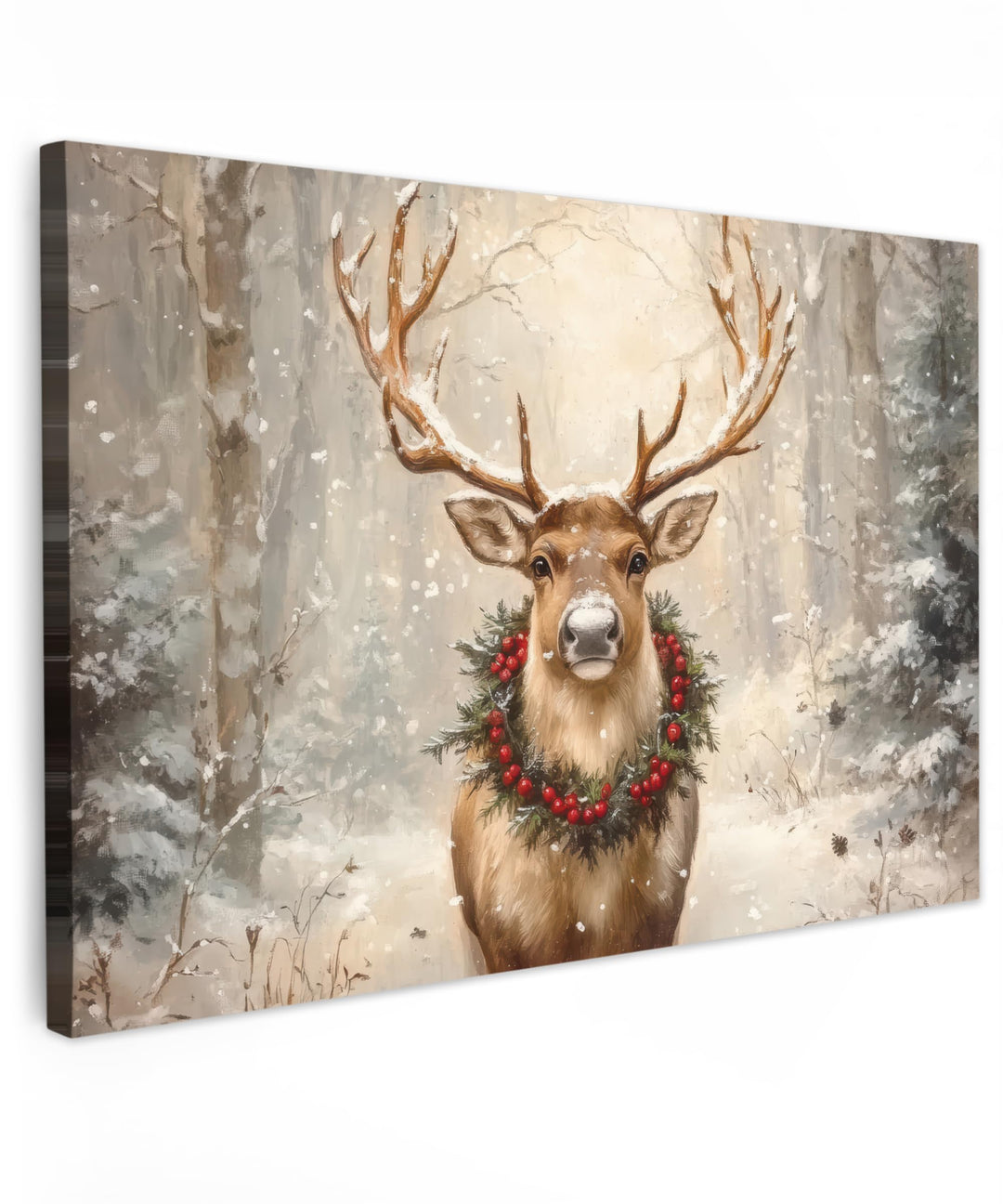 MuchoWow© Weihnachtsdeko Leinwandbild Gross 120x80 cm XXL Dekoration Wohnzimmer Bilder Pictures Weih