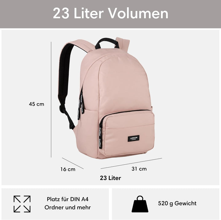 LARKSON Schulrucksack Mädchen &amp; Jungen Teenager - No 3 - Rucksack Damen &amp; Herren für Schule - 16" La