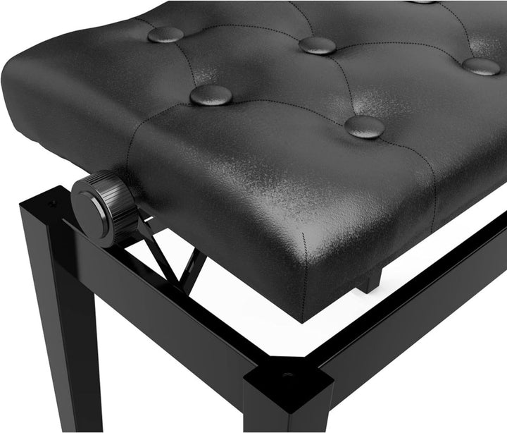 Audibax KB500B Banco para Piano/Teclado Ajustable Regulable. Acolchado. Negro