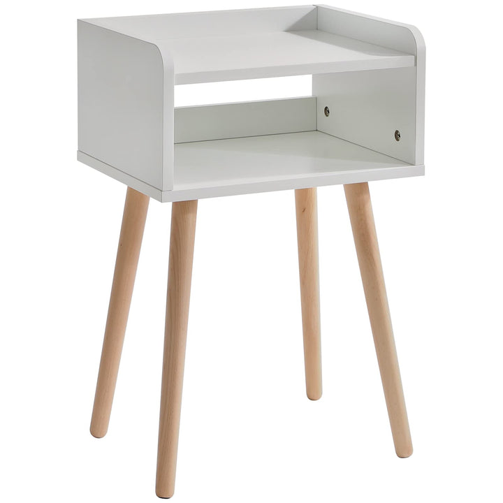 IBUYKE Nachttisch, Schlichter Nachtschrank, Keine Schublade Nachtkommode, Massiv Holz skandinavische