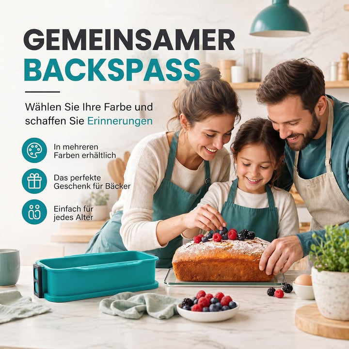 GOODS+GADGETS Silikon Springform Antihaftbeschichtete Kuchen Backform (Kastenform), Kastenform
