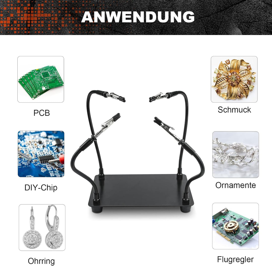 Dritte Hand Löten, Modellbau Zubehör, tonhui Löt-Leiterplattenhalter-Werkzeug, Four Arms Helping Han