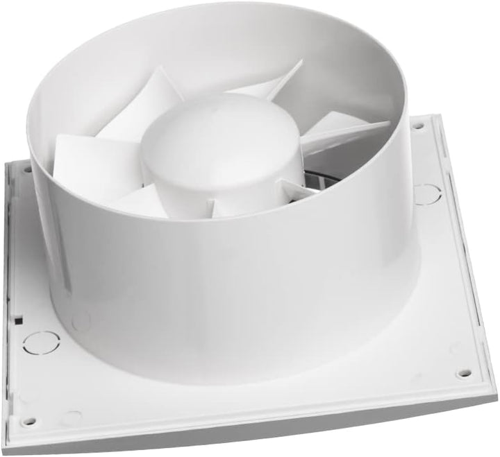 EUROPLAST Ø 150mm Bad-Lüfter mit Feuchtesensor und Timer - farbe Silber, Leise Ventilator Ø 150mm Si