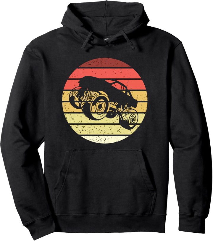 Monster Truck Retro Style Vintage Pullover Hoodie