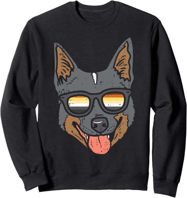 Heeler Cattle Dog LGBTQ Gay Bear Flag Gay Pride Men Sweatshirt