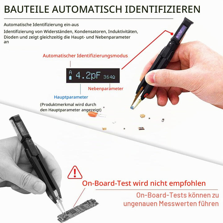 MINIWARE DT71 Digitale Pinzette LCR-Meter-Test für SMD/Widerstand/Kondensator/Induktor/Spannung/Freq