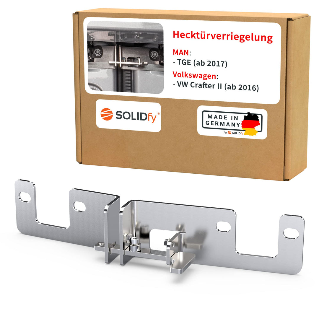 SOLIDfy® - Hecktürverriegelung für VW Crafter II 2 und MAN TGE ab 2017 | Hecktür Einbruchschutz Wohn