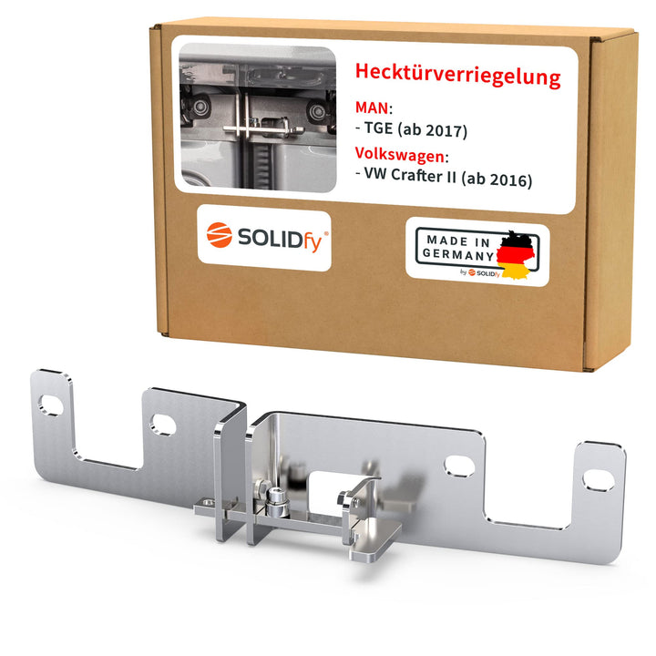 SOLIDfy® - Hecktürverriegelung für VW Crafter II 2 und MAN TGE ab 2017 | Hecktür Einbruchschutz Wohn