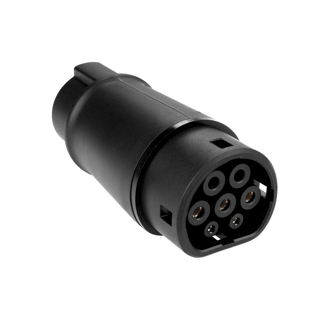 Adapter für Elektrofahrzeug Ladekabel - Typ 1 SAE J1772 auf Typ 2 IEC 62196 EV + Ladegerätadapter -
