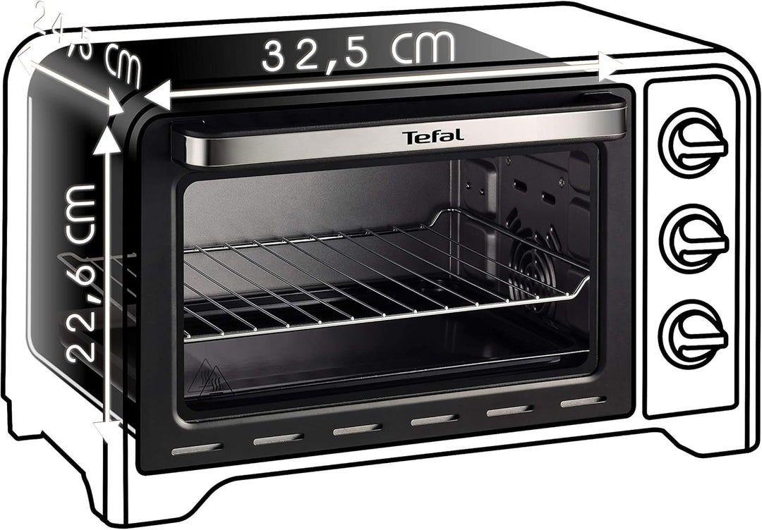 Moulinex Optimo Ox4648 33l, Edelstahl, 33 liters, Schwarz 33