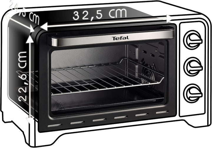 Moulinex Optimo Ox4648 33l, Edelstahl, 33 liters, Schwarz 33