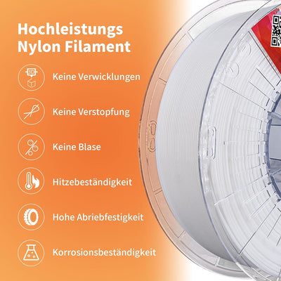 Nylon 3D Drucker-Filament 1,75 mm 1-kg-Spule PA6 Filament 3D-Drucker-Engineering-Filament, Hohe Abri