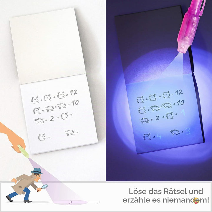 BONNYCO UV Stift und Notizbuch, 32 Stück Mitgebsel Kindergeburtstag Jungen &amp; Mädchen | Kindergeburts