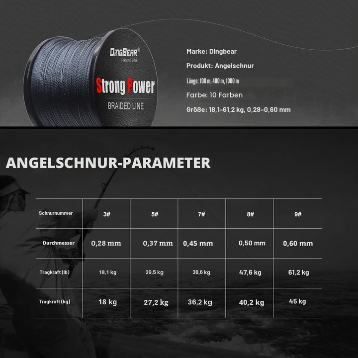 Dingbear 437yd-5000yd stark ziehen sie generische geflochtenen angelschnur angelschnur Fisch Linien