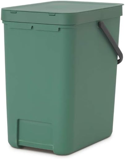 Brabantia Sort & Go Mülleimer, Kunststoff, Tannengrün, 25L Fir Green 25 Liter Mülleimer, Fir Green 2