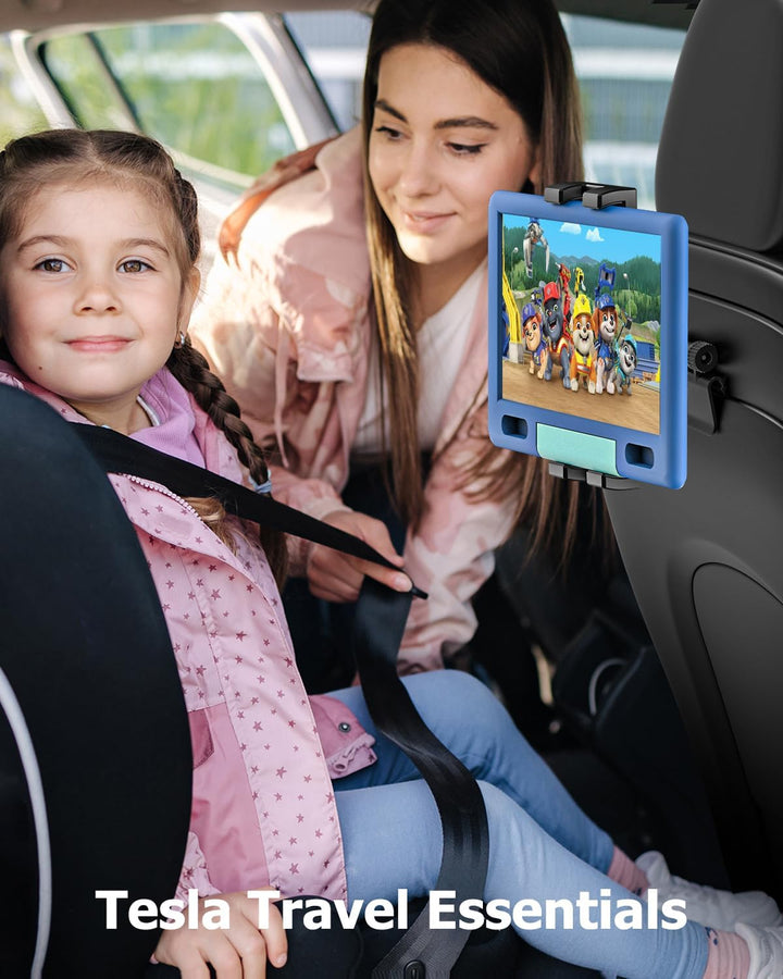 woleyi Tesla Tablet Halterung Rücksitz, Tesla Model 3/Y Kopfstütze Tablet Halterung für Kinder [Kuge