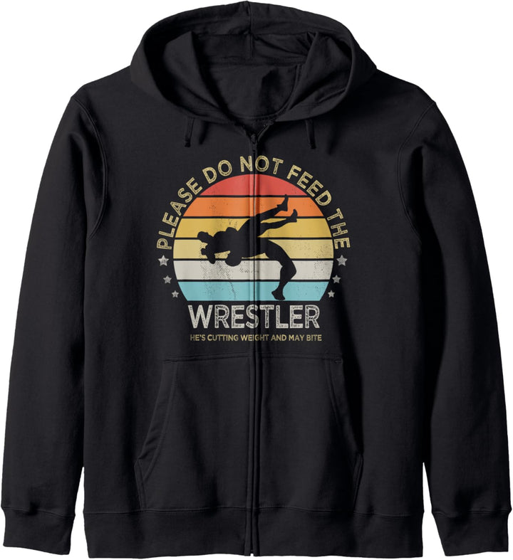 Please do not feed the Wrestler | Retro Style Wrestling Kapuzenjacke