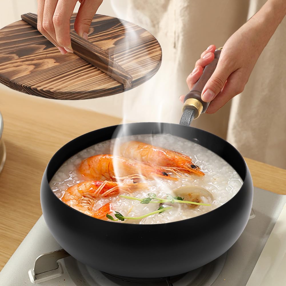 RANJIMA Japanische Eisentopf, Eisenpfanne Ohne Beschichtung, 28cm Unbeschichtete Eisenpfanne Geschmi