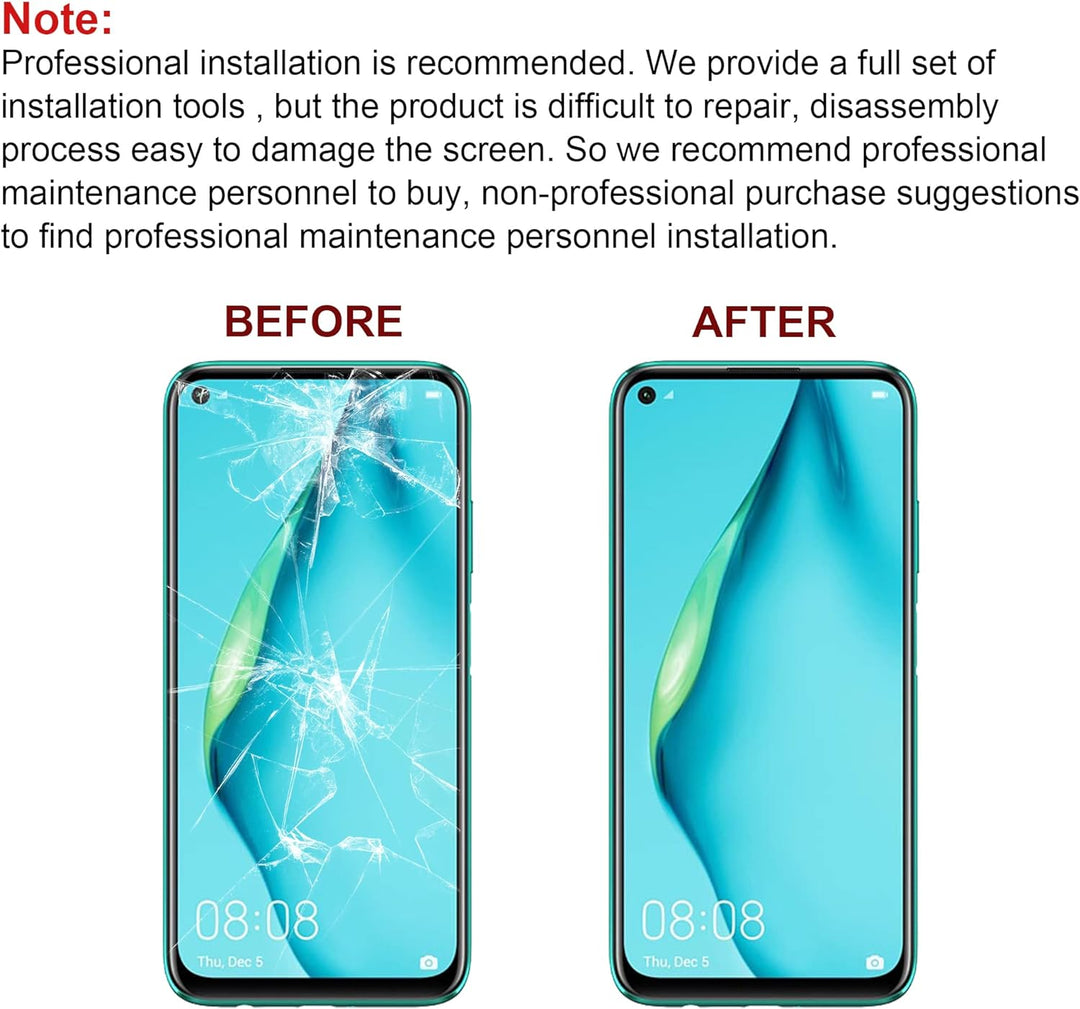 swark Display Glas Frontglas Reparatur Set kompatibel mit Redmi Note 9S M2003J6A1G & Redmi Note 9 Pr
