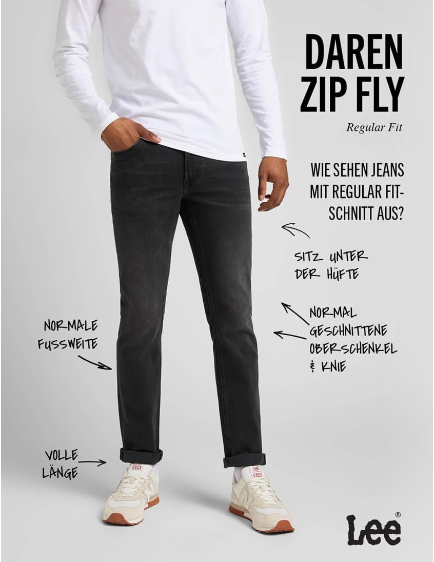 Lee Herren Daren Zip Fly Asphalt Rocker Jeans 28W / 32L Asphalt Rocker, 28W / 32L Asphalt Rocker