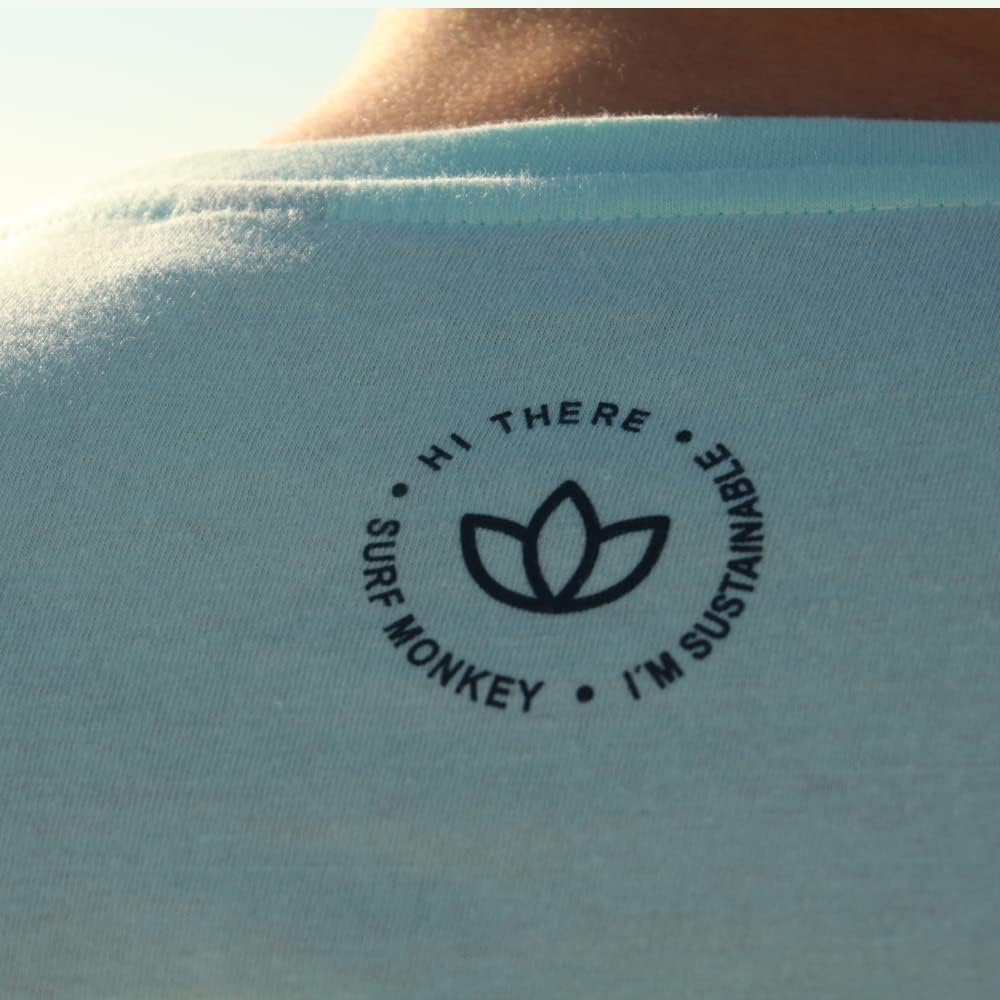 SURF MONKEY Bio-Baumwoll-T-Shirt, Zitronengelb M Himmel, M Himmel