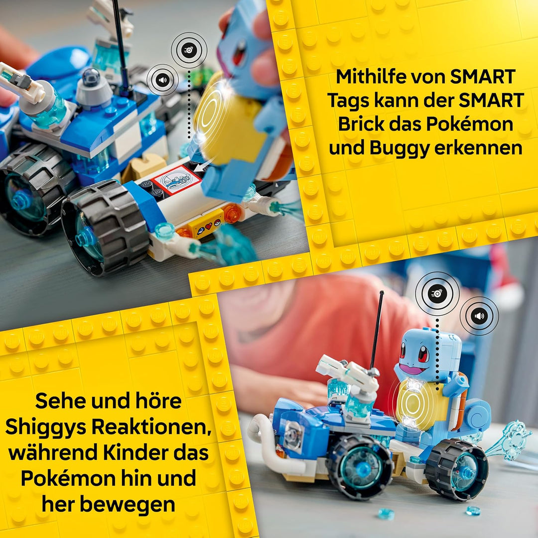 LEGO Pokémon SMART Play: Trainer-Buggyabenteuer mit Schiggy - kompatibles interaktives Set mit 2 SMA