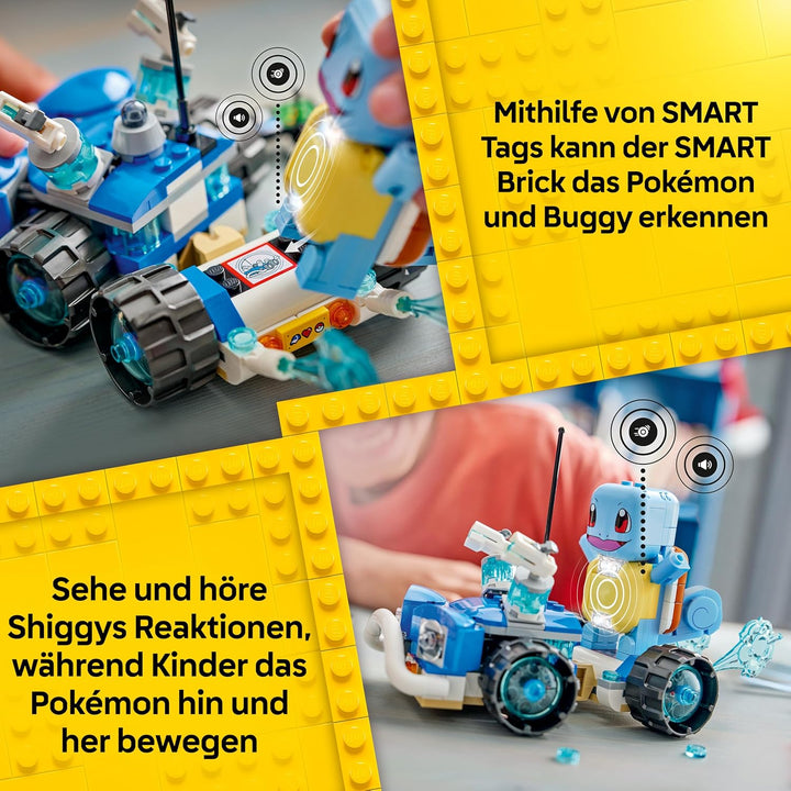 LEGO Pokémon SMART Play: Trainer-Buggyabenteuer mit Schiggy - kompatibles interaktives Set mit 2 SMA