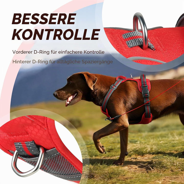 VIVAGLORY Easewalk Hundegeschirr, Anti Zug Hundegeschirr für Training &amp; Spazieren, Anti Zieh Geschir